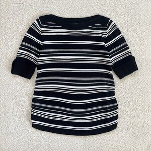 Apt. 9 Navy and White Striped Top